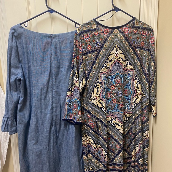 Dresses👗-J Crew-Chambray-Size 14/1 Studio One Size PXL-Print design - Picture 2 of 4
